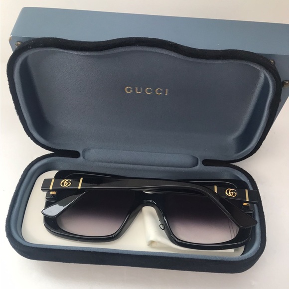 New - 💯Authentic Gucci Grey Gradient Square Ladies Sunglasses GG0632S 001 56 . - Picture 5 of 17